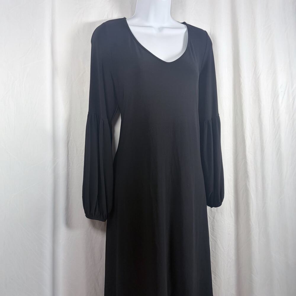Nik and Nash Black Long Sleeve Shift Dress Balloon‎ Sleeve Size L
